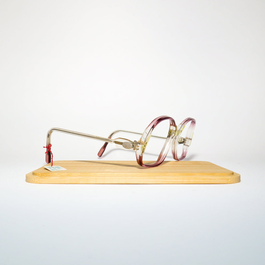 VINTAGE Marie Clair no5 premium eyeglasses 1970s | brown, yellow and clear plastic frames | retro glasses frames | oversize eyeglasses