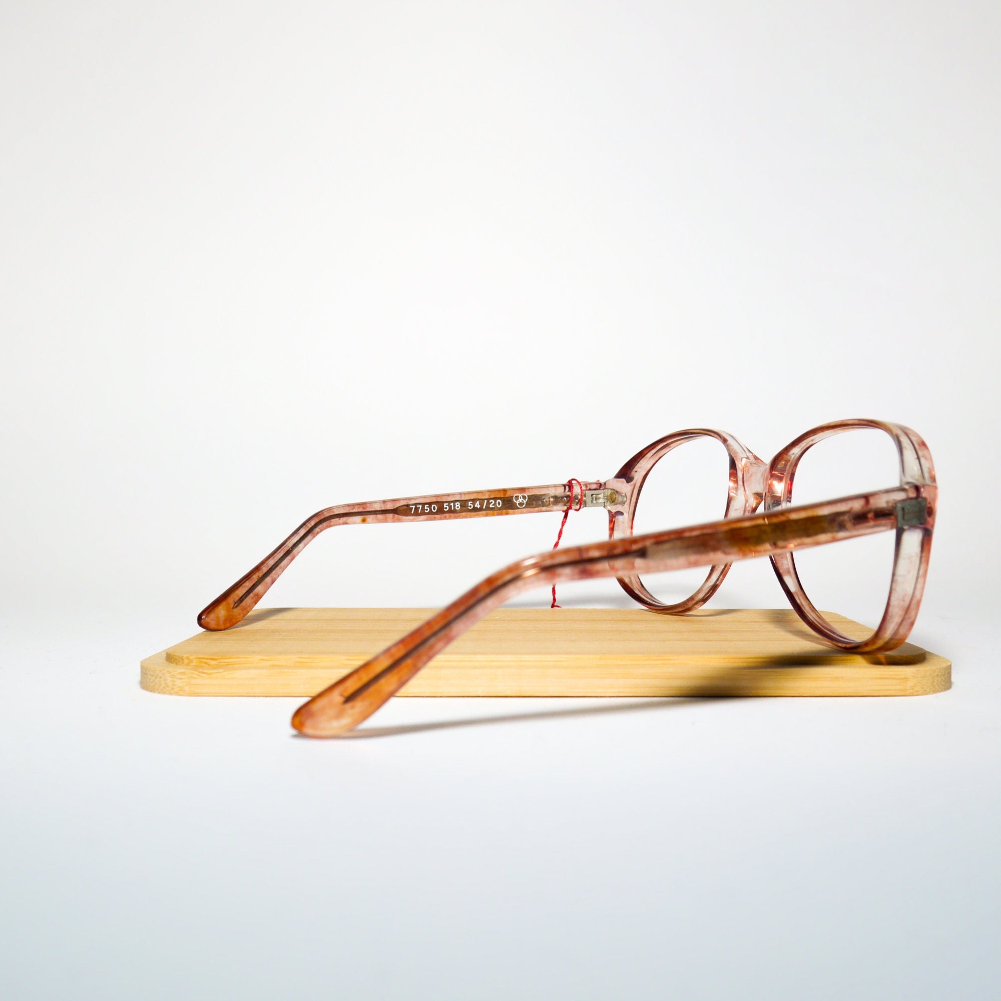 VINTAGE tortoisesshell premium eyeglasses 1970s | brown and clear plastic frames with crystals | retro glasses frames | oversize eyeglasses