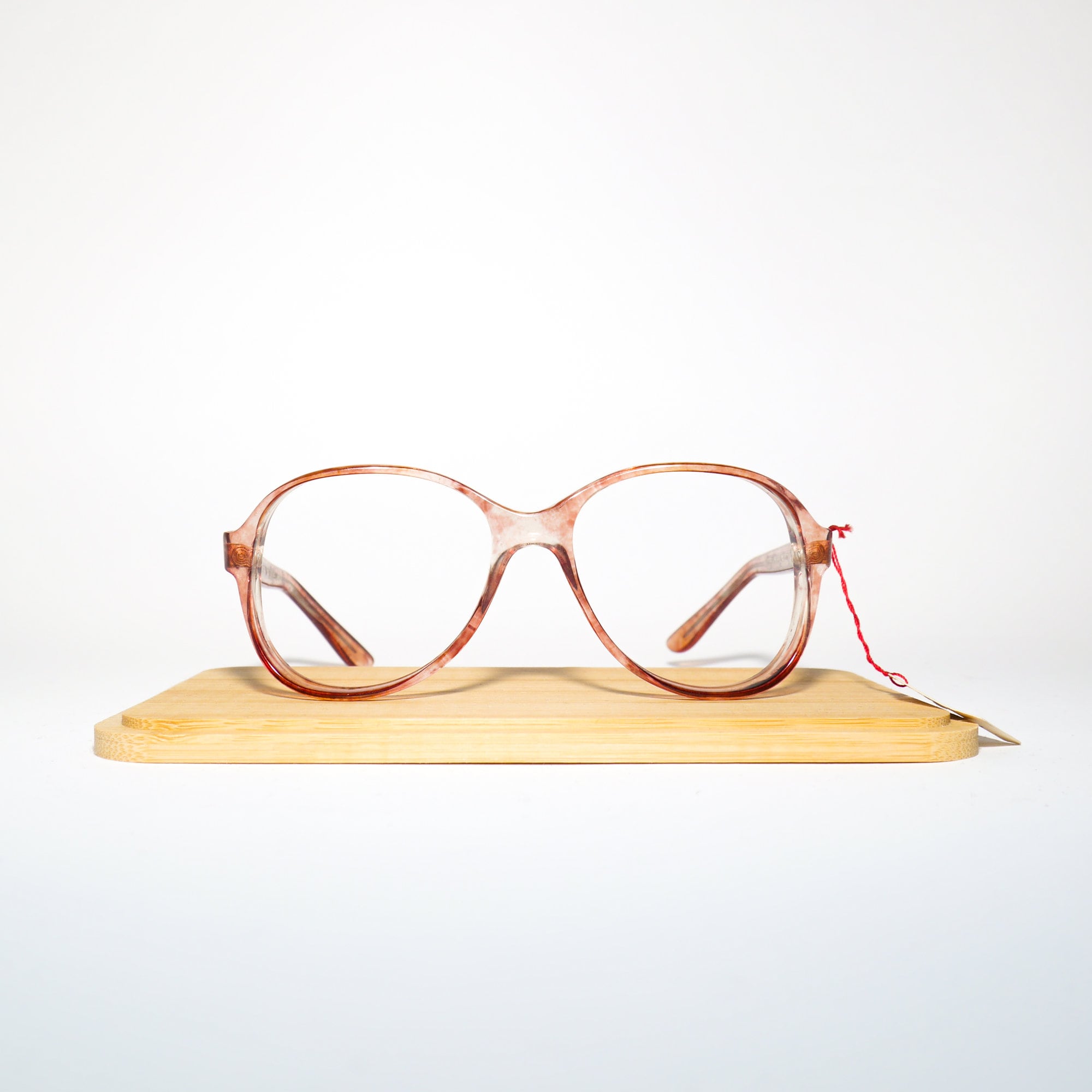 VINTAGE tortoisesshell premium eyeglasses 1970s | brown and clear plastic frames with crystals | retro glasses frames | oversize eyeglasses