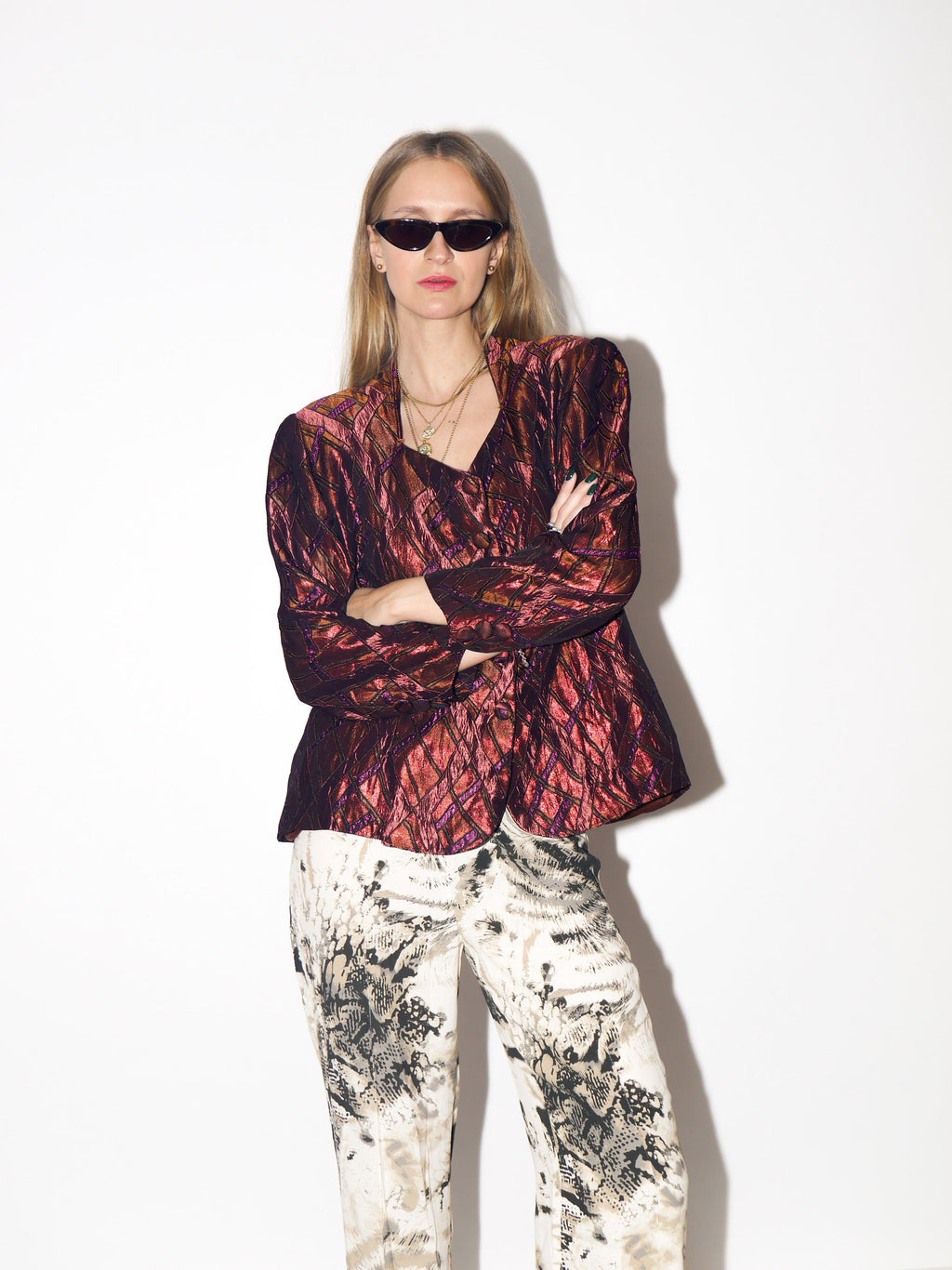 VINTAGE Rusty Red Shimmer Blazer From The 1980s