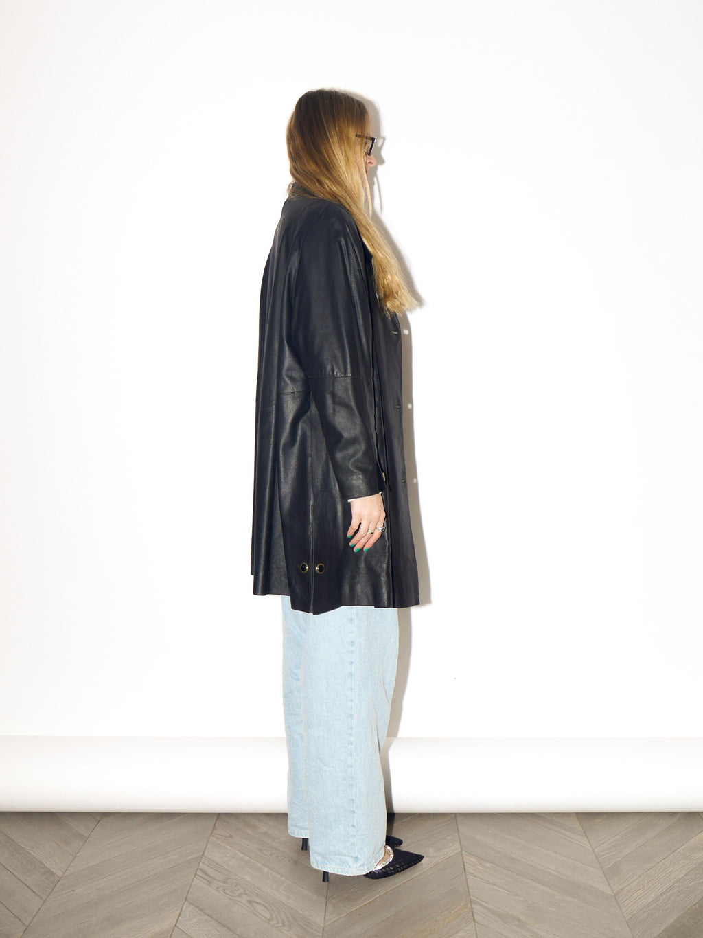 VINTAGE Black Leather Jacket from 1980s | Premium Leather | Von Holdt Collection