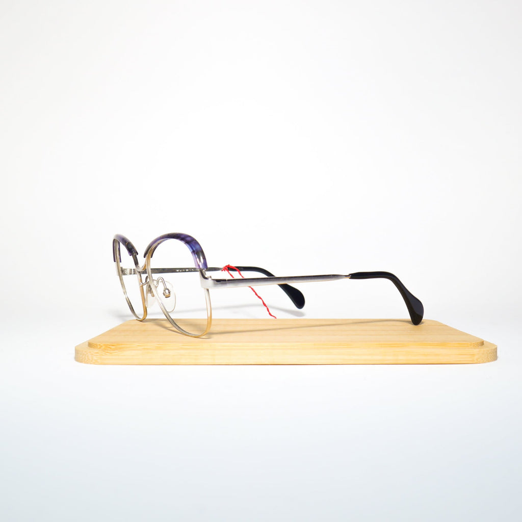 VINTAGE Optura® premium eyeglasses from 1970s | purple and silver ombre metal frames | retro glasses frames | oversize eyeglasses 52-16-130