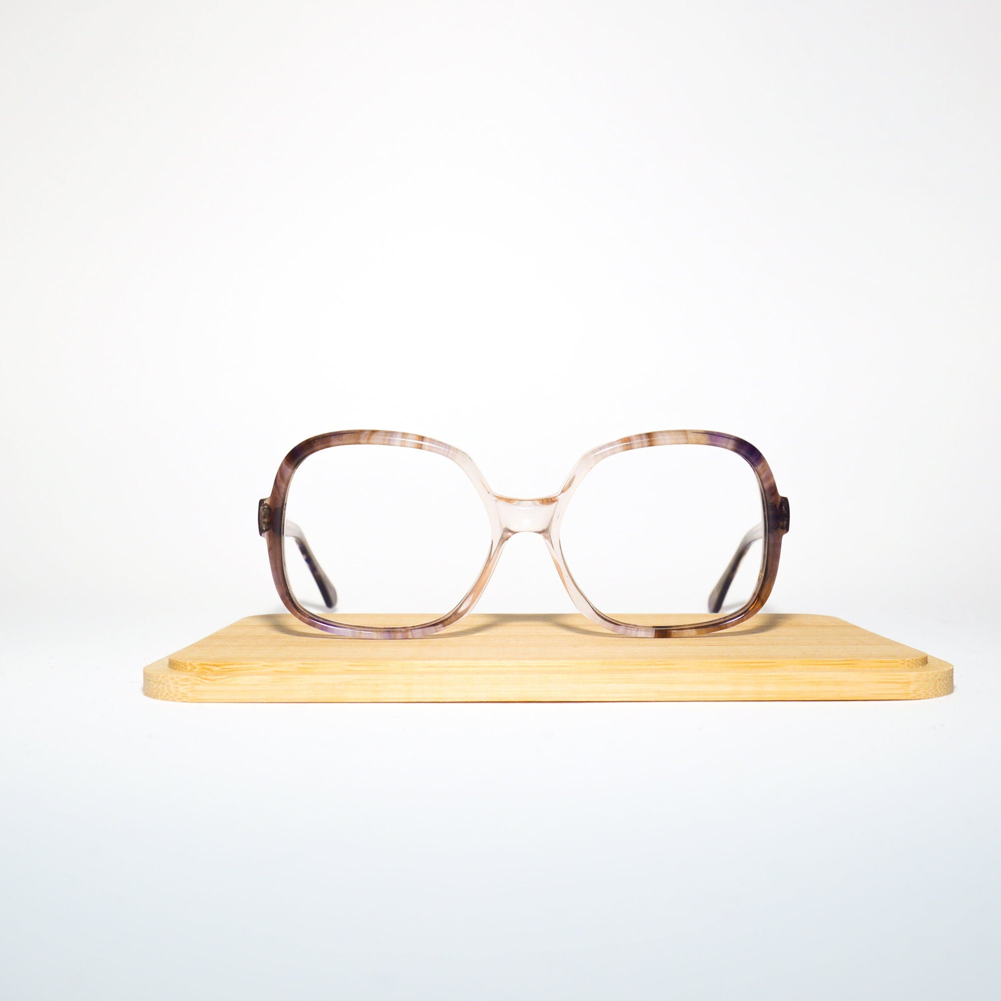 VINTAGE Böhler premium eyeglasses from 1970s | brown and clear  tortoiseshell plastic frames | retro glasses frames | oversize eyeglasses