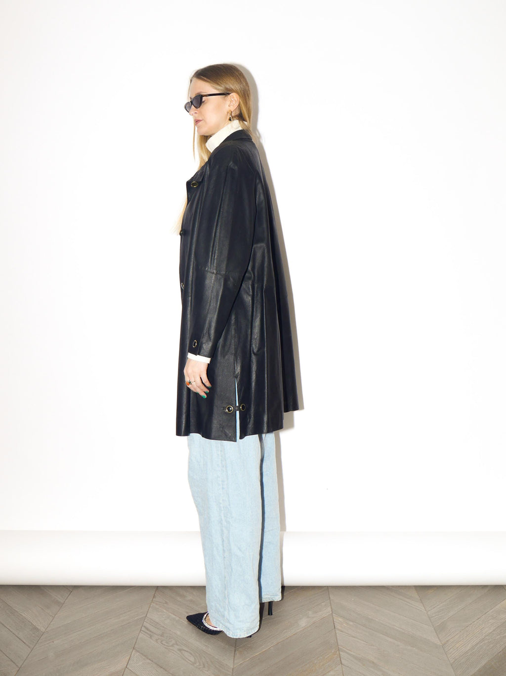 VINTAGE Black Leather Jacket from 1980s | Premium Leather | Von Holdt Collection