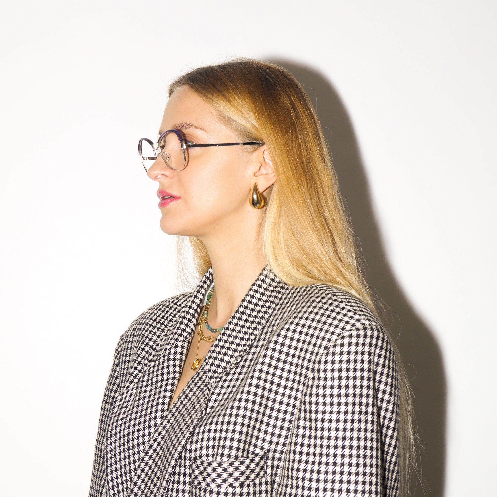 VINTAGE Optura® premium eyeglasses from 1970s | purple and silver ombre metal frames | retro glasses frames | oversize eyeglasses 52-16-130