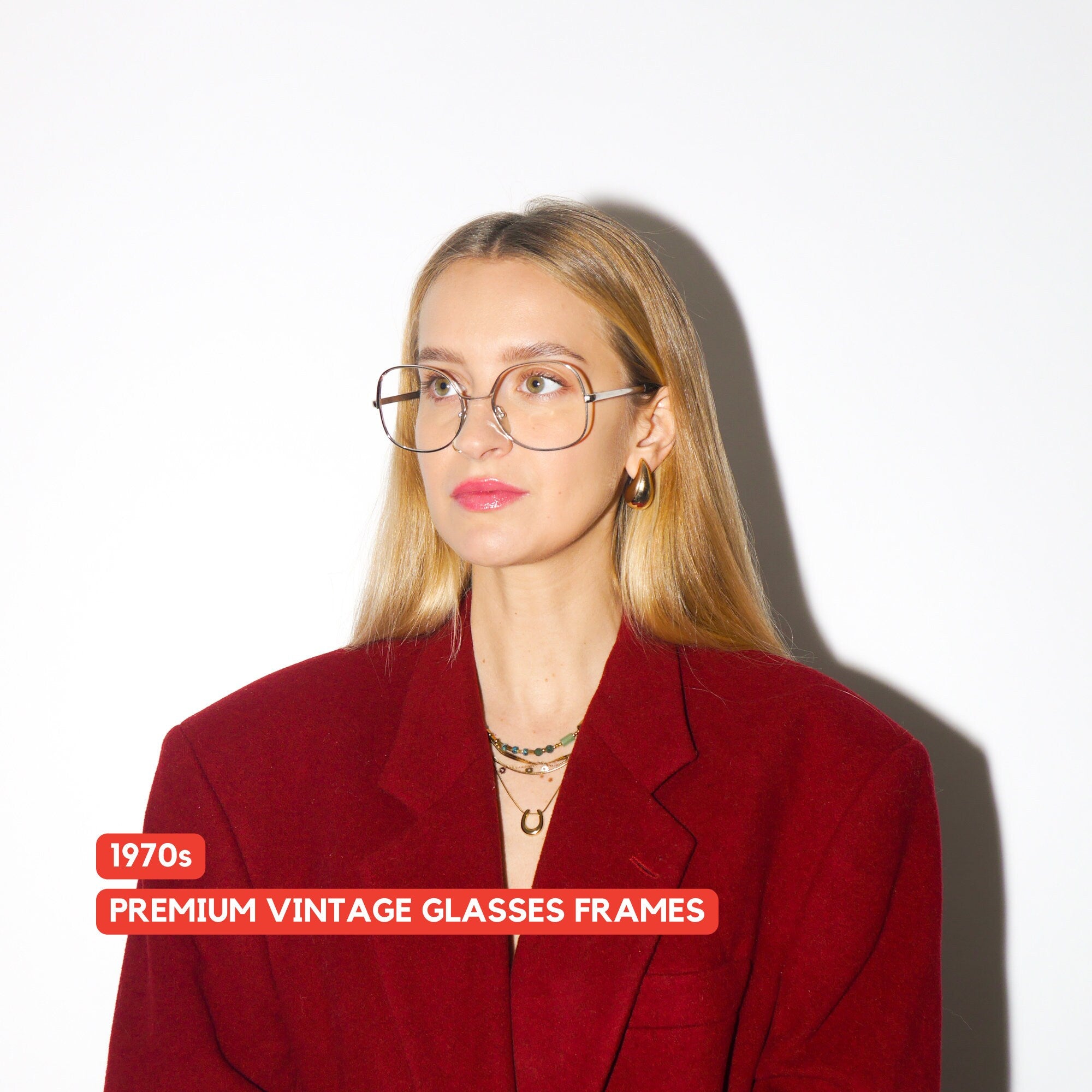 VINTAGE Böhler premium eyeglasses from 1970s | metal silver eyeglass frames | retro glasses frames | oversize eyeglasses 54-18-130