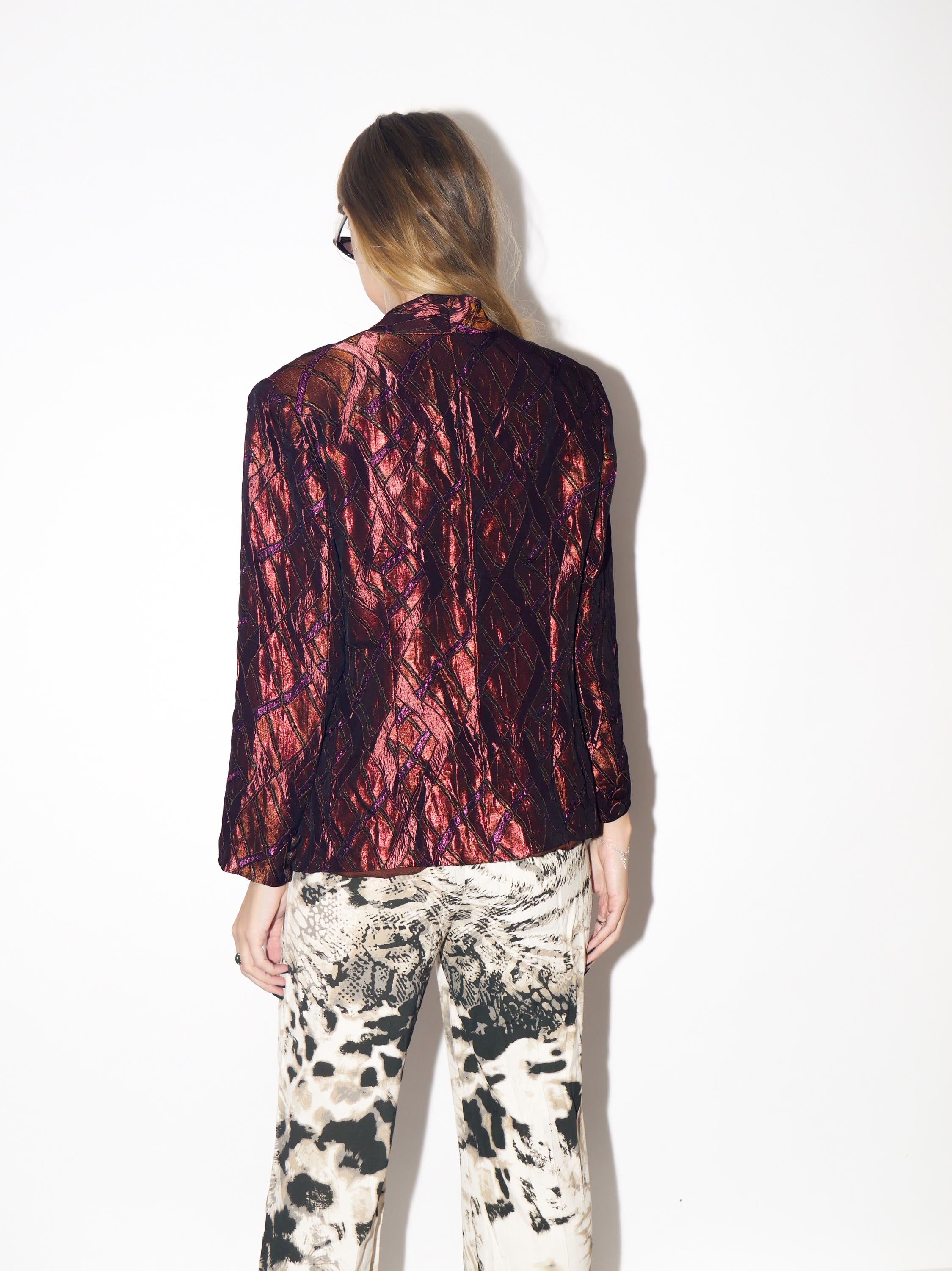 VINTAGE Rusty Red Shimmer Blazer From The 1980s